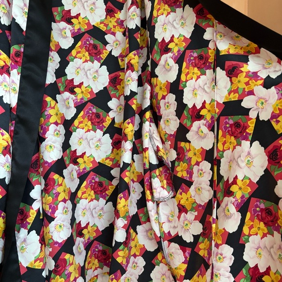 Vintage Y2K Satin Robe Floral Print Women’s Medium - Picture 10 of 16
